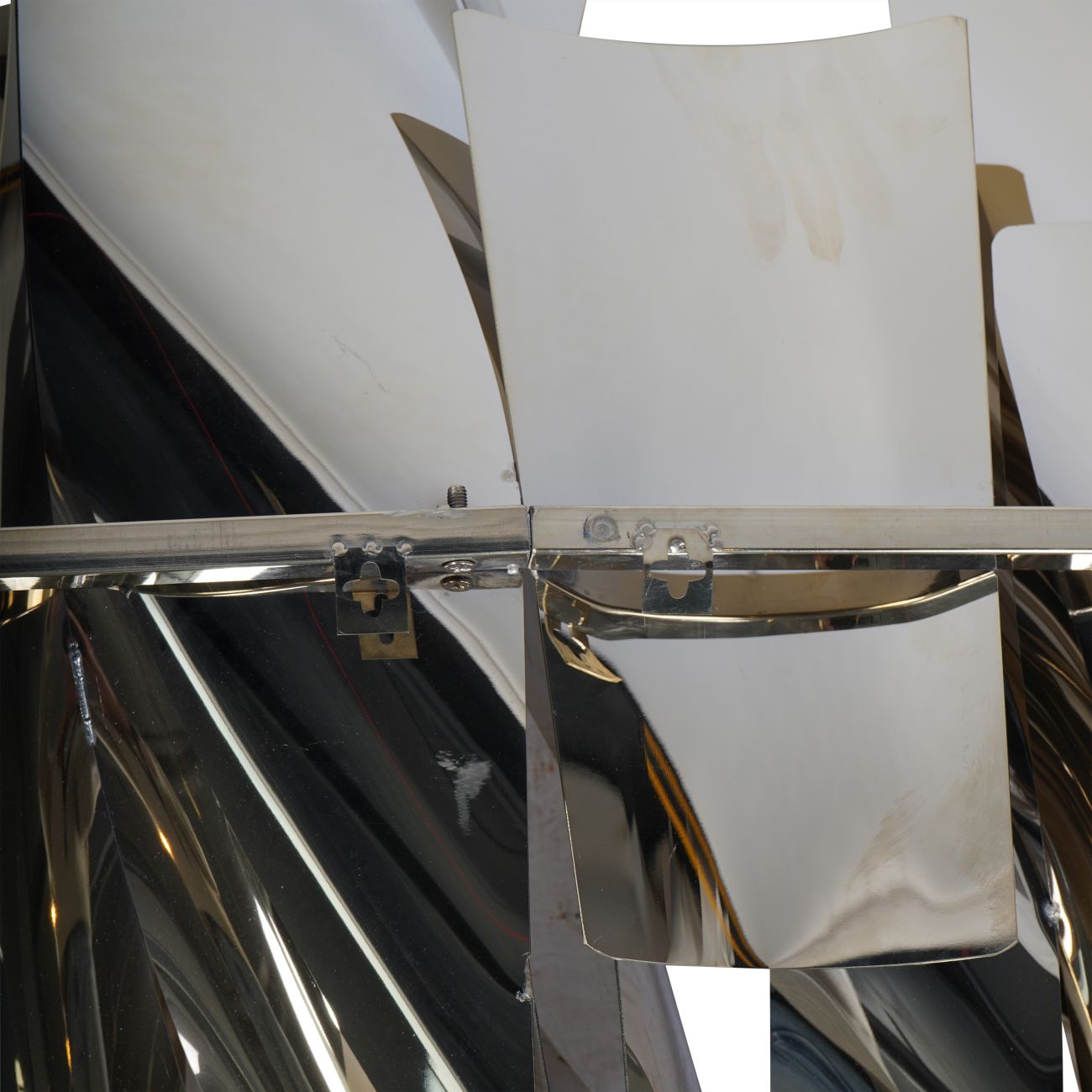 Champagne Gold Stainless Steel Absract Slice Wall Art